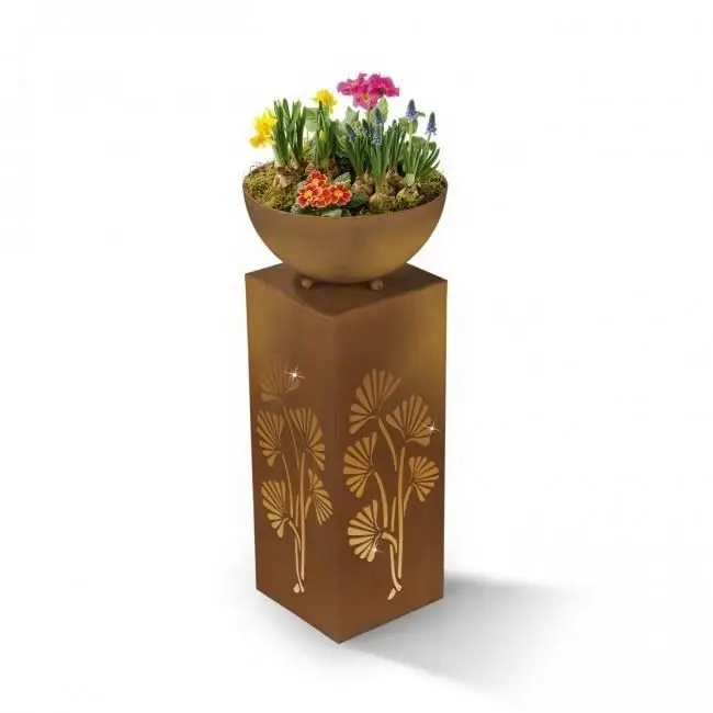 
Plant Pots Large Rectangle Modern Material Original Design Metal Effect Pot Set Led Color Change 3 Tier Stand For Plants Extra 