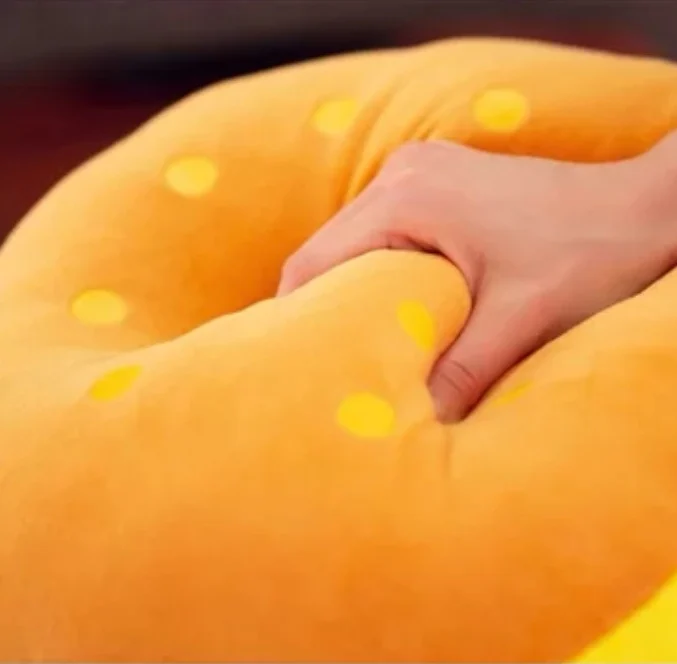 Lovely Plush Stuffed Hamburger Pillow Toy Vivid Food Hamburger Food Plush Toy