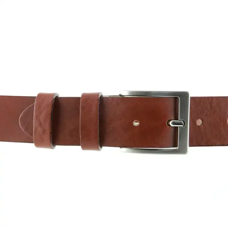 Private Label Custom Italian Luxury Sublimation Brown Casual Genuine Leather Belt for Men with Gift Packaging Box