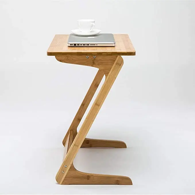 Natural bamboo table movable study reading table