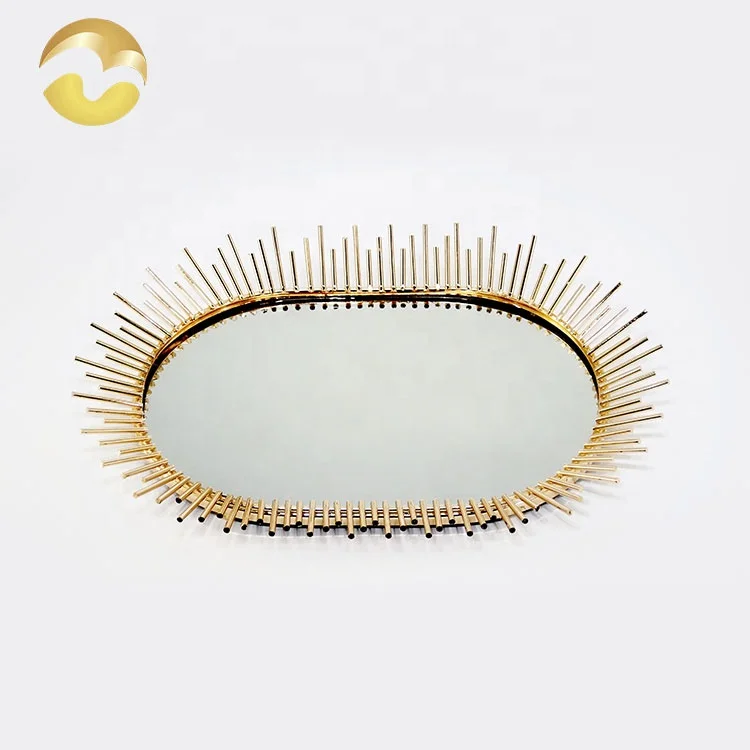 New Creative Vintage Ellipse Mirror Glass Design  Storage Tray Wedding
