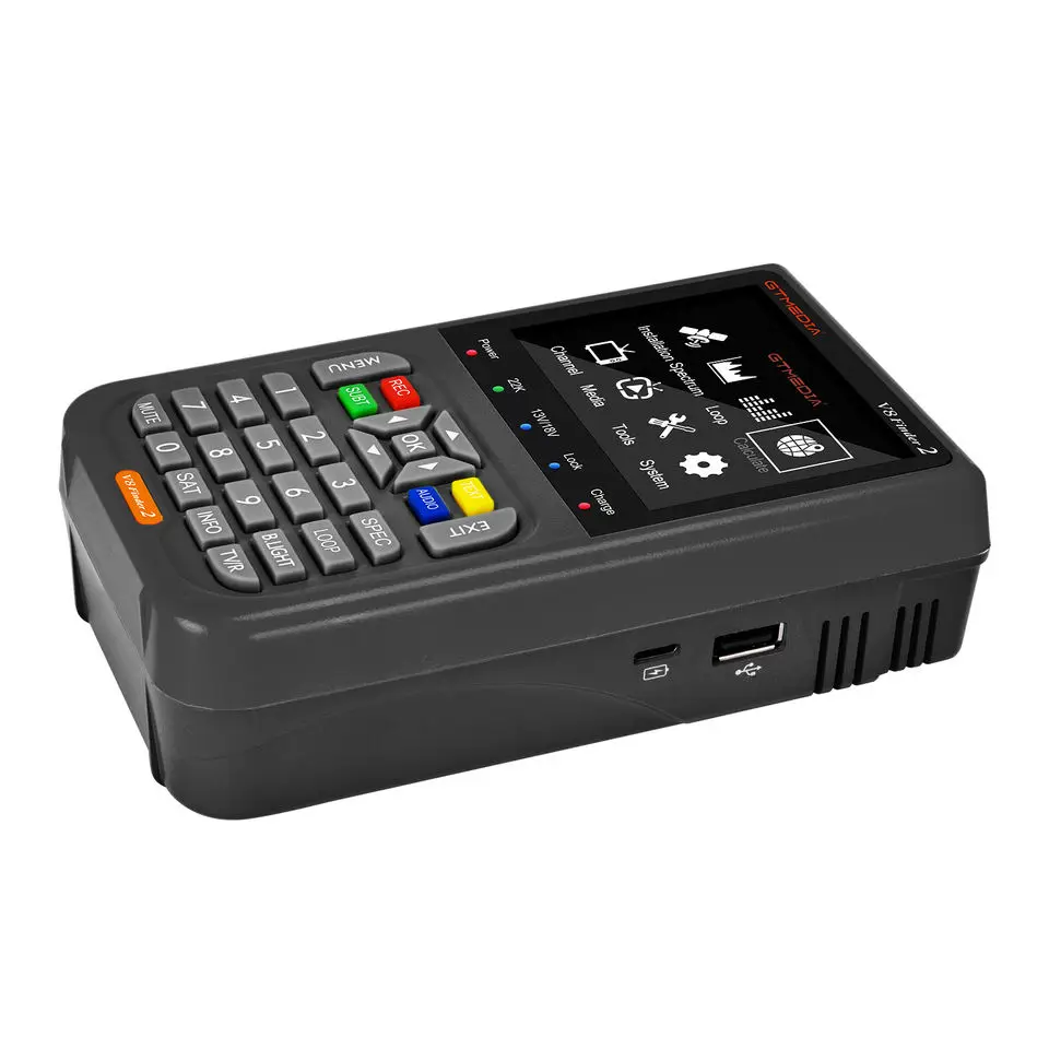 Новое поступление GTMEDIA V8 Finder 2 satfinder hd поддерживает H.264 DVB S2X сигнала с 3,5-дюймовый цветной ЖК-дисплей