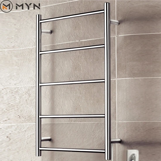 Bathroom Electric Tower Warmer Wall Mounted Towel Rack Steel Towel Warmer Electric Heated Towel Rail
