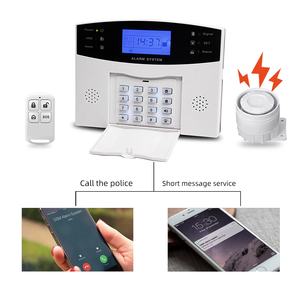 GSM Alarm Host Sound and Light Alarm Power Failure  Burglar Alarm