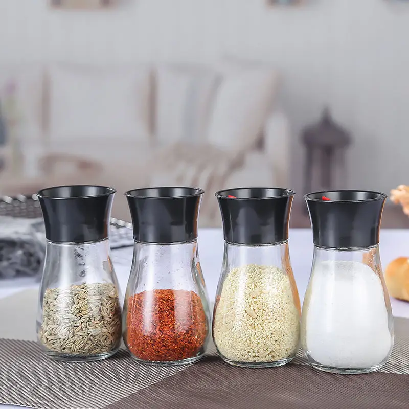 Condiment china wholesale empty single kitchen glass spice jars bottles 120ml  glass herb & spice tools spice jars packaging