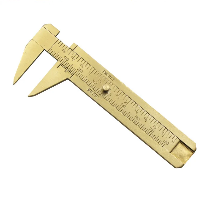 0-80 Single-double Graduated Brass Calipers with Pointed Mouth Vernier Calipers Mini Brass Calipers