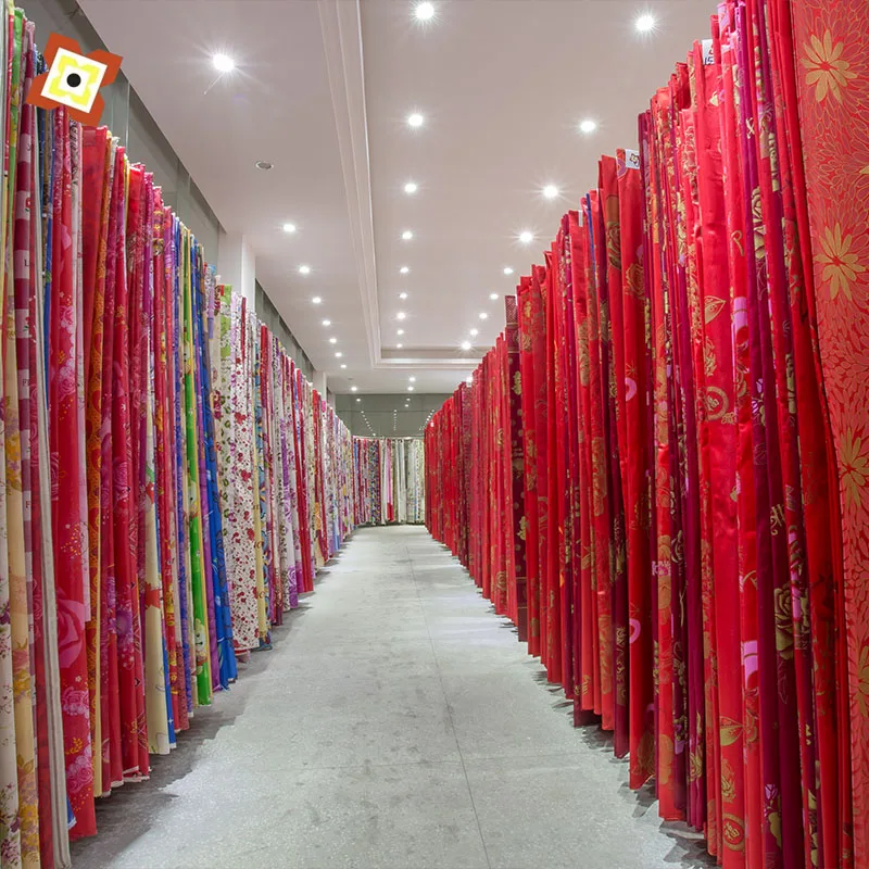 Polyester Printed Cheap Mattress Cover Fabric Chemical Fiber Fabric Palm Mattress Fabric 100% Polyester Fiber Printing