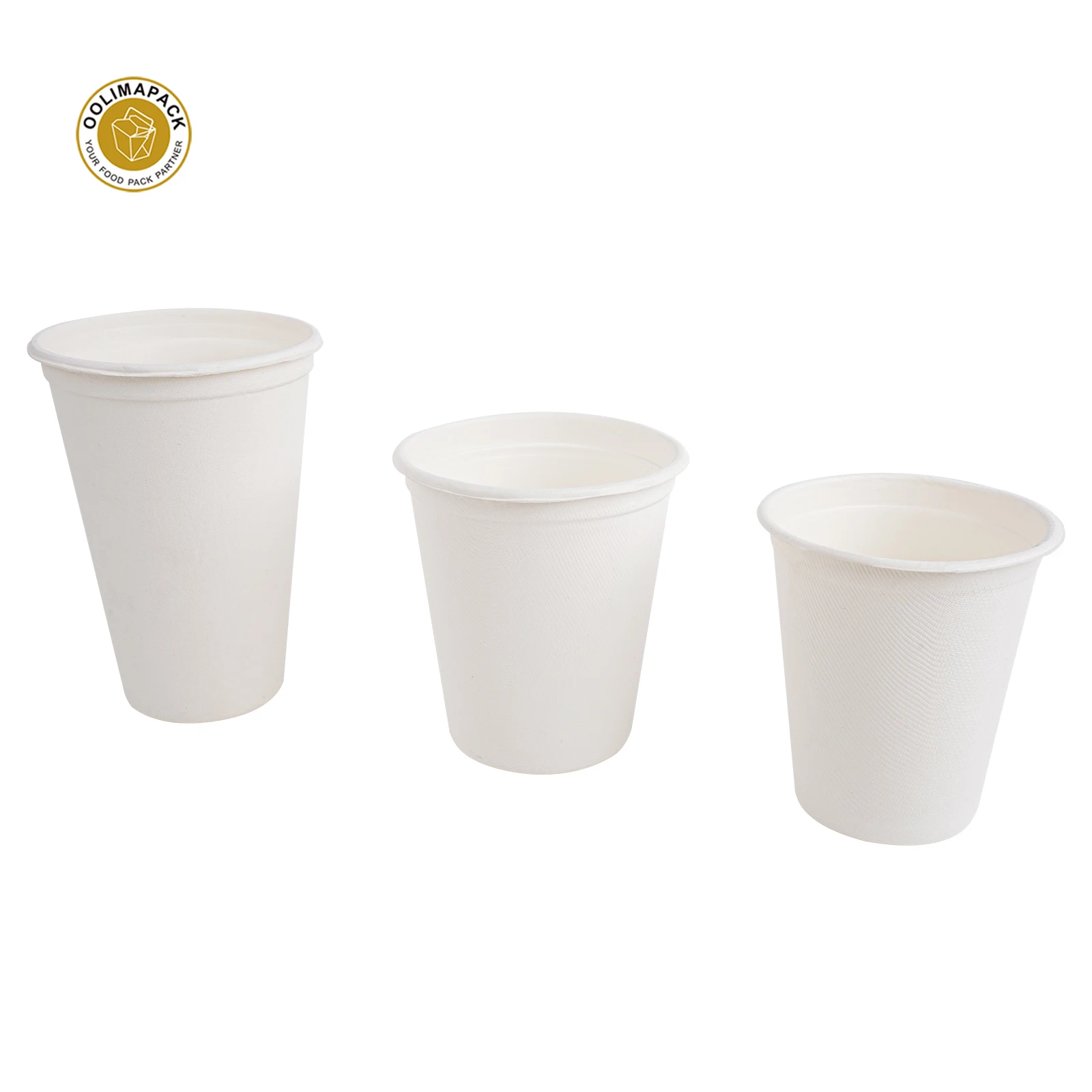 OOLIMA PACK Custom Printed Logo Rcycled Natural Sugarcane Bagasse Fiber with PFAS Free