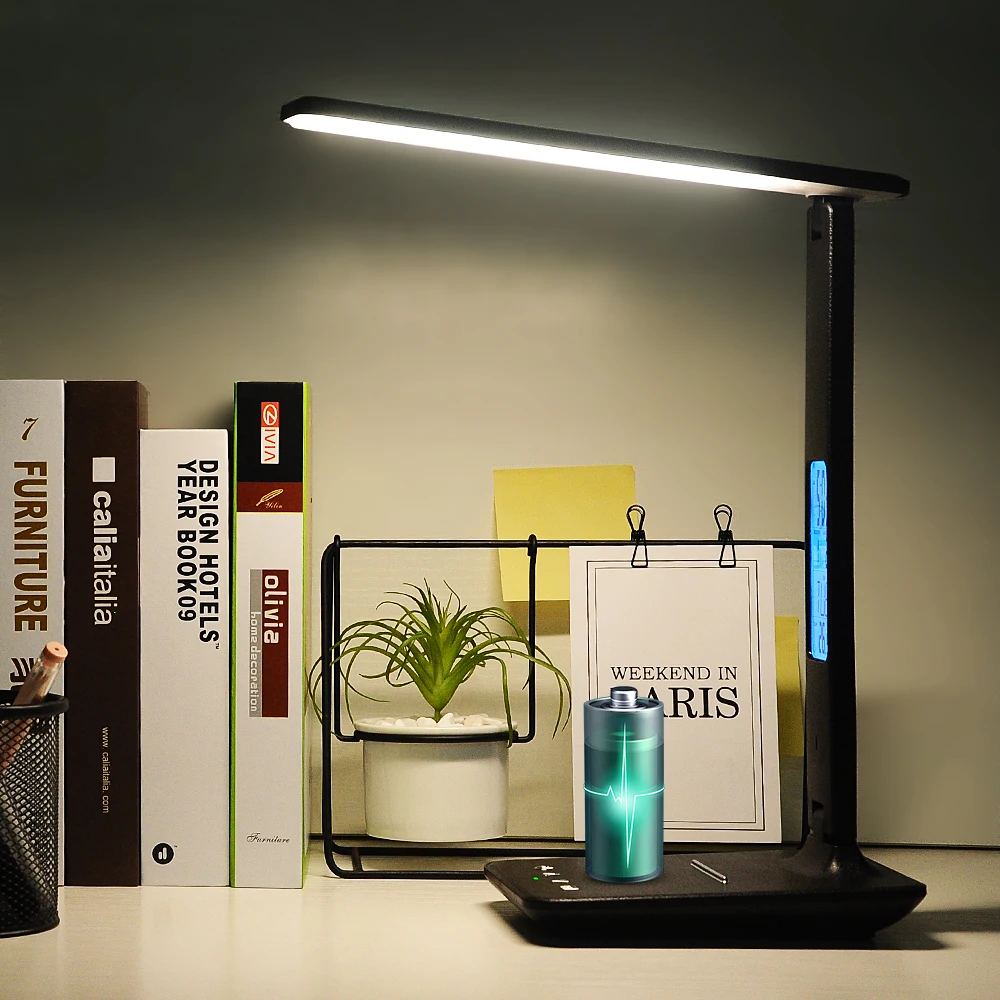 Wholesale reading Eye protection Table Lamp Home Lighting Rechargeable Portable bedroom reading room Smart led study Desk lamp