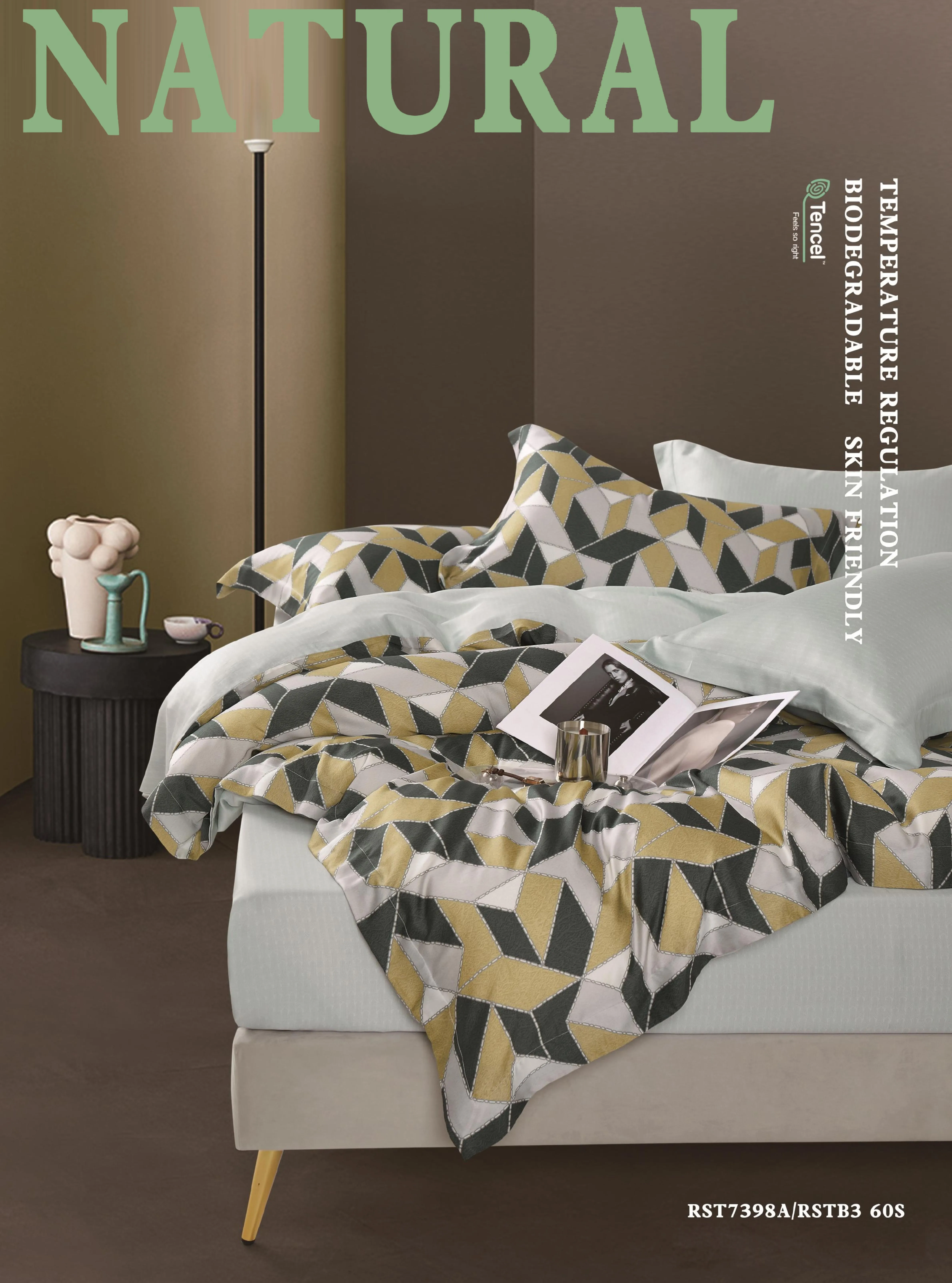 Cleome 100% Lenzing Tencel Bedding Set Duvet Cover Set Hotel Linen Home Textile