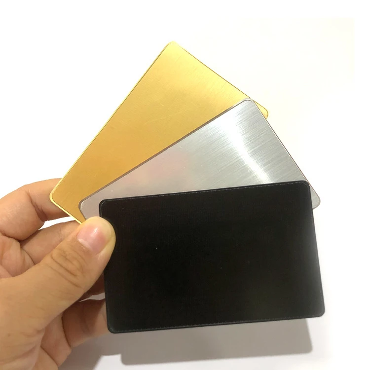 Wholesale Contactless RFID Chip Hollow Metal Card Customized Stainless Steel Metal Smart Business Card RFID NFC Metal Card