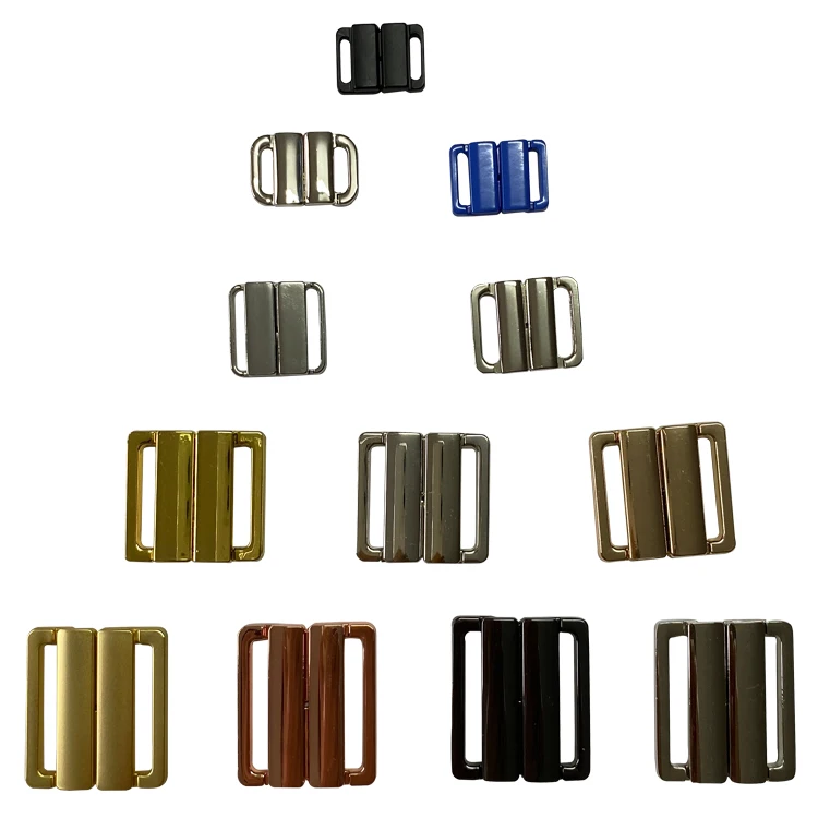 Factory sale Zinc Alloy 20mm buckle bikini Plating Front Buckle Closure Clasp For bra