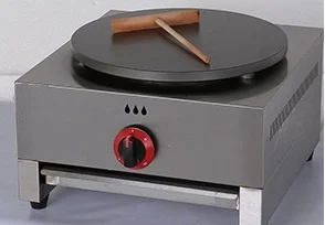 Stainless Steel Tabletop Pancake Snack Food Equipment Commercial Gas Crepe Maker Machine