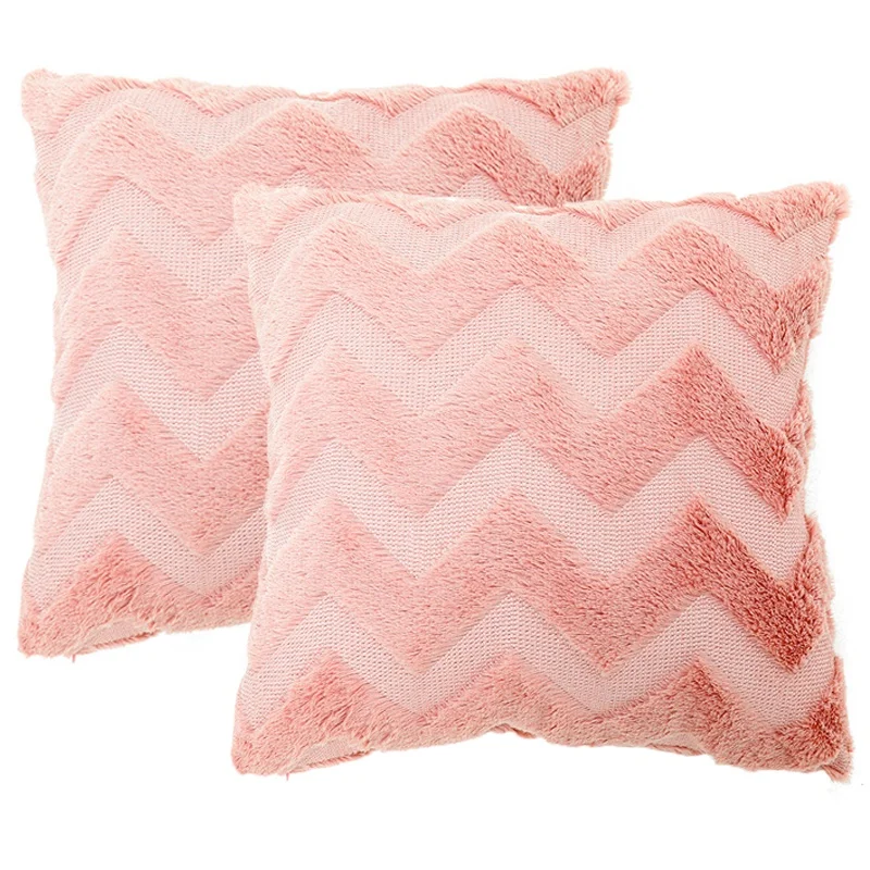 Decorative Pillow Case Cushion Cover with Velvet Soft Plush Throw Pillow Cover for Couch Sofa Bedroom Car