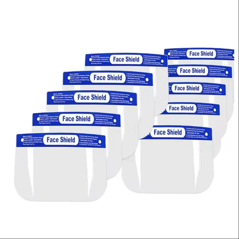 High Quality Plastic Adjustable Transparent Anti- spitting Protective Visor Shield Clear Face Shield for Man and Women