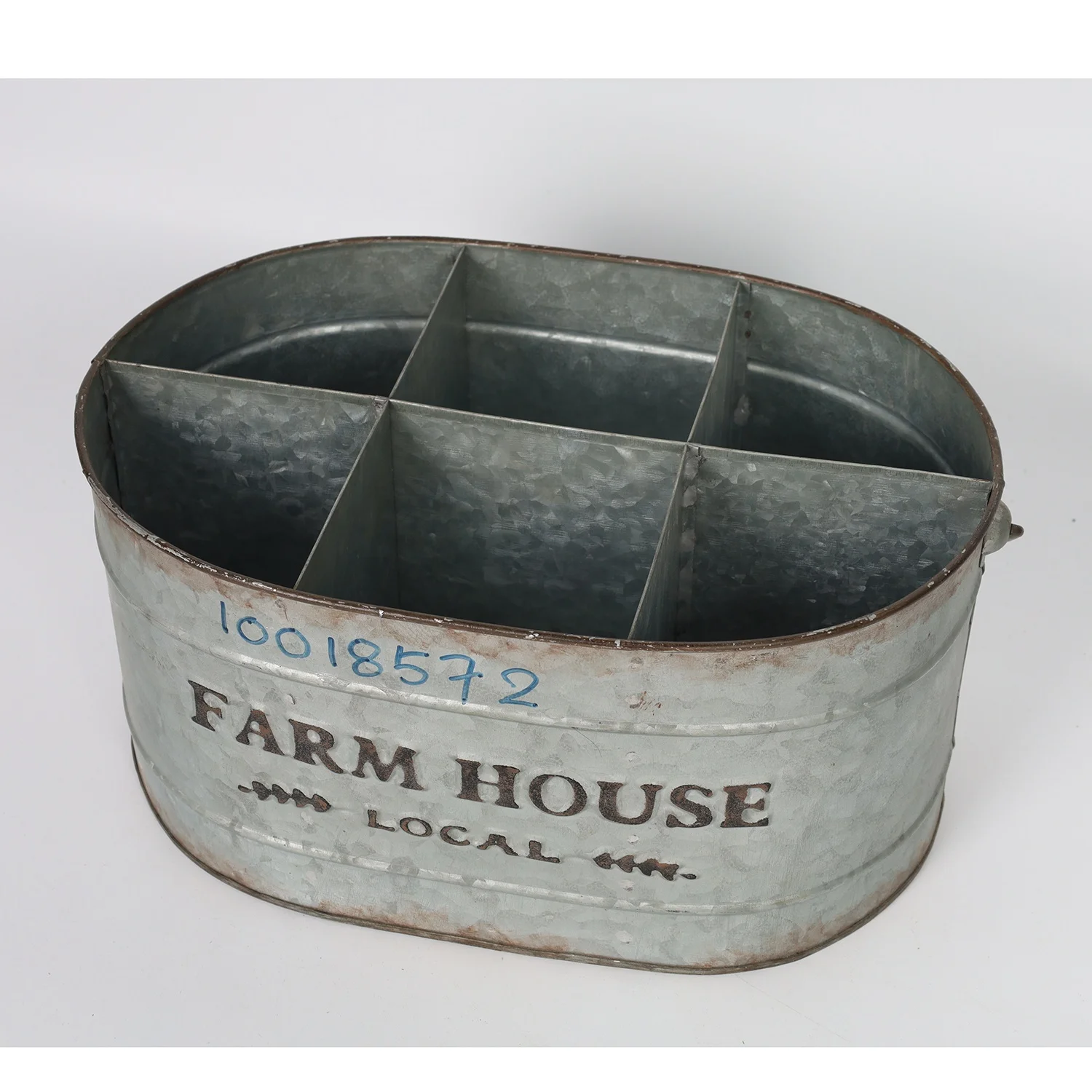 Kitchen Bucket Farm House Style Antique Galvanized Metal with Handle Buckets, Coolers & Wine Holders Metal Custom Color & Size