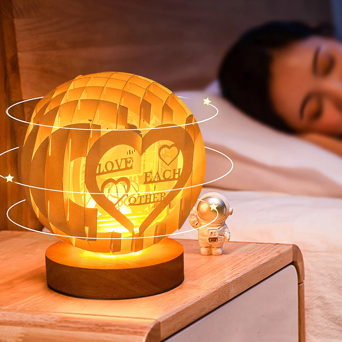 2025 Folding Stereoscopic Sphere Nightscape Lamp Customized Atmosphere Gift Craft Paper Birthday Gift Box Paper Carving Lamp