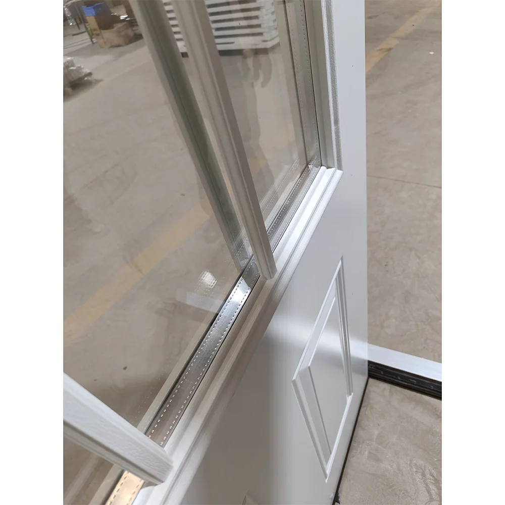 American 9 lite top 3 panel steel front door Residential Entry Doors