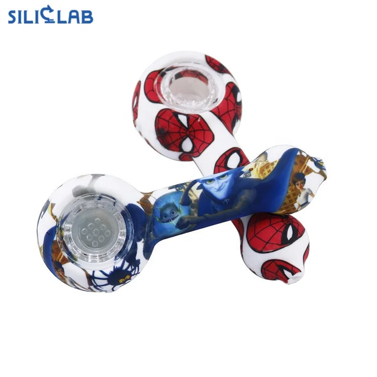 Custom Silicone Smoking Pipe Tobacco Hand Smoke Holder Pipes Smoking Headshop Smoker Accessories