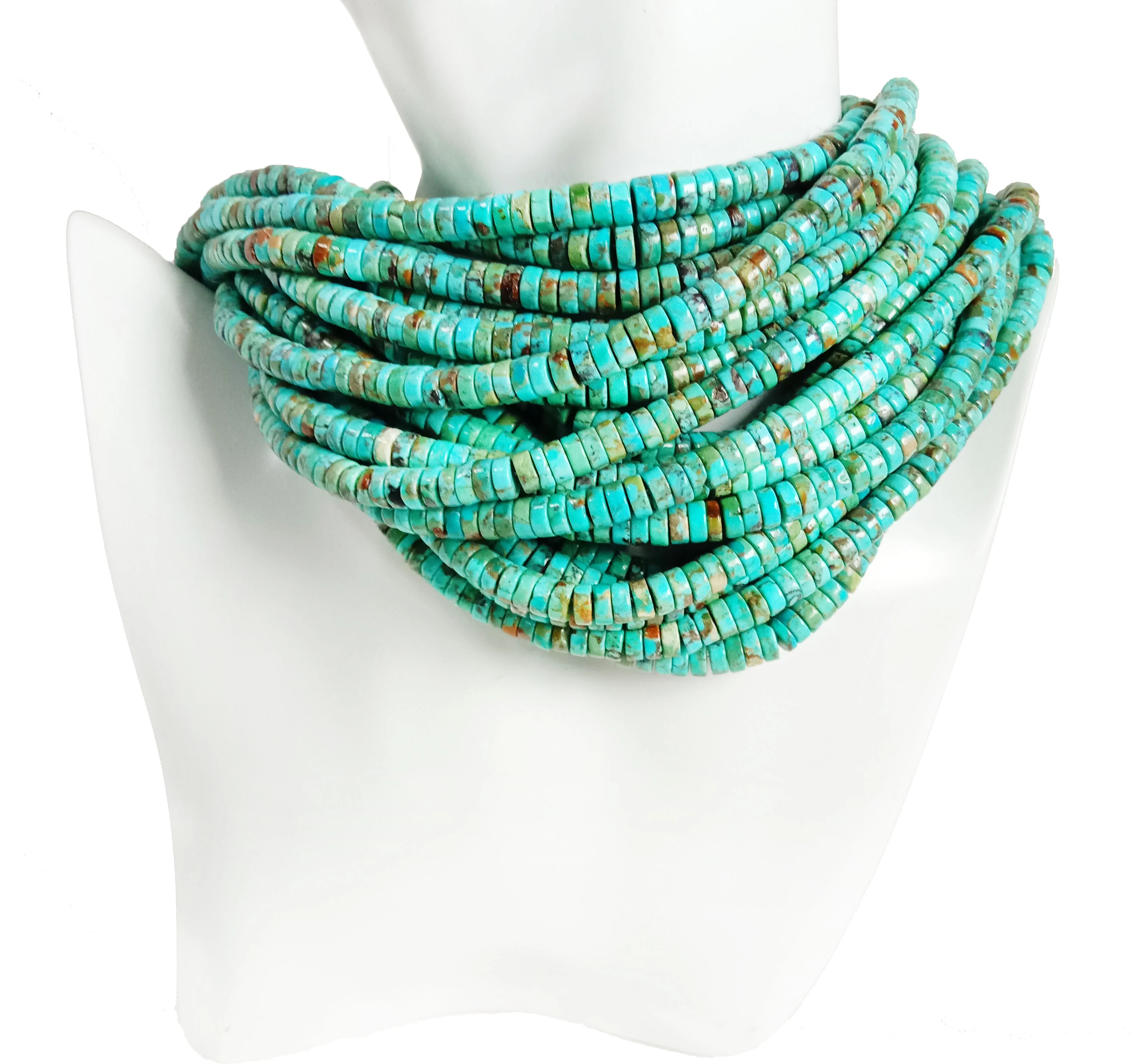 Натуральная бирюза Heishi бисер синий Хубэй Бирюзовый большой грубой бирюзовый