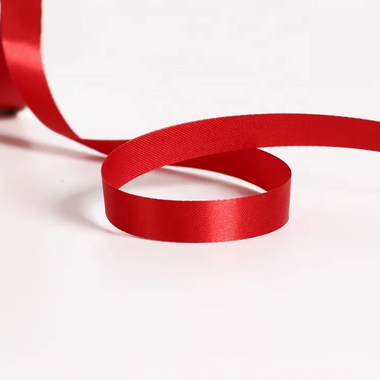 Satin Ribbon China Supplier Embossed Edge Pressed Edge Polyester RIBBONS Single Face 100% Polyester Solid Color Patterned 1 Day