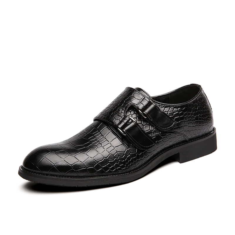 Men Oxford High Heel Loafers Casual Business Wedding Leather Dress Black Formal Shoes Slip-On