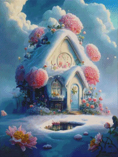 Le-38 Diamond Painting Castle Picture Customized Wholesale Family Wall Art Stitching Craft Diamond Painting Kit