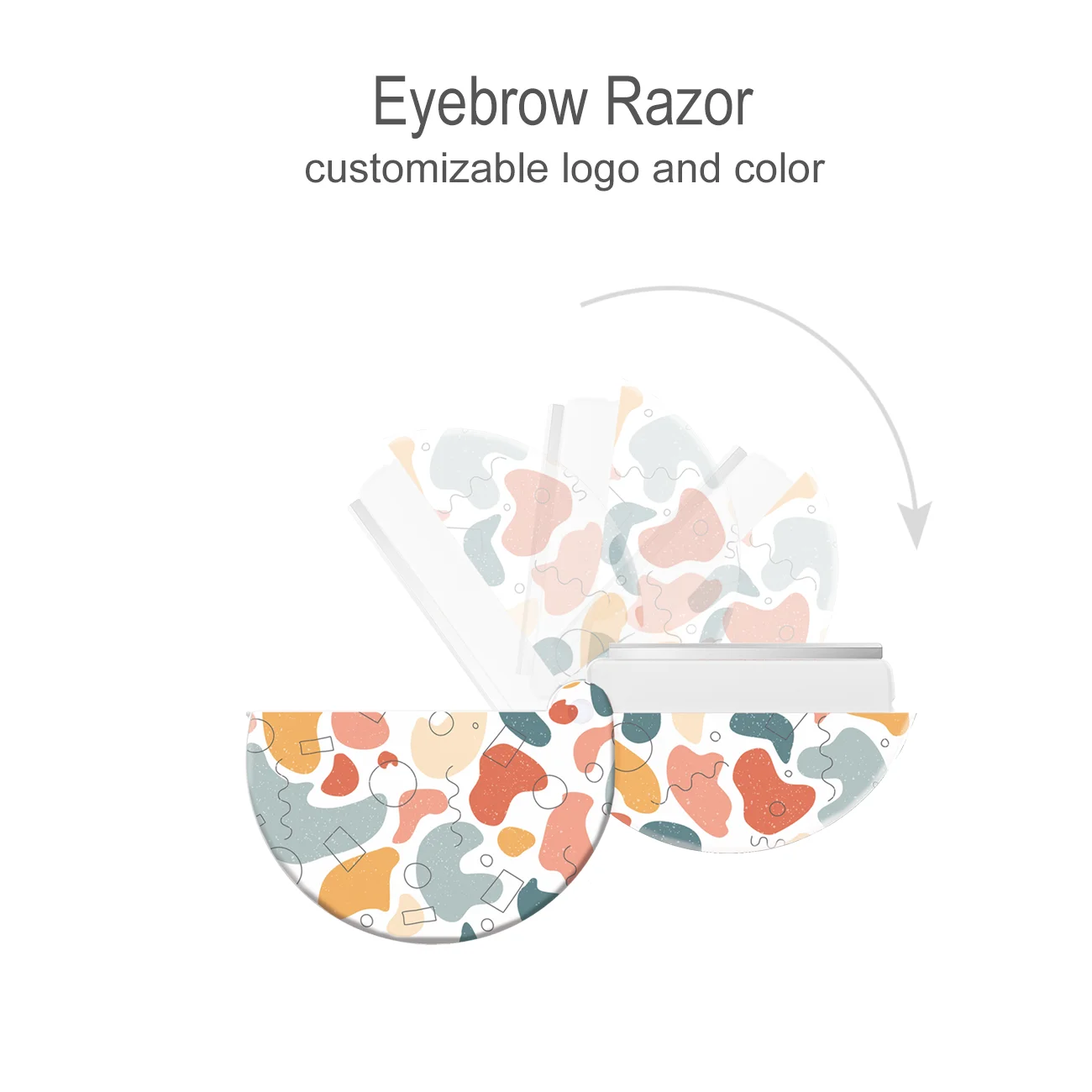 Rounded lovely eyebrow razor shaver portable eyebrows remover trimmer for women