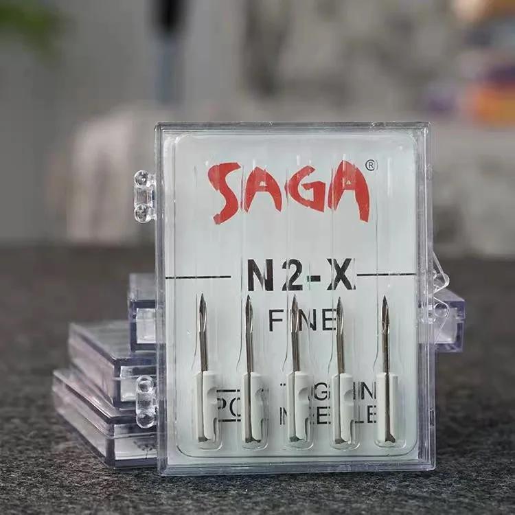 
SAGA fine taffing needles tag pin 