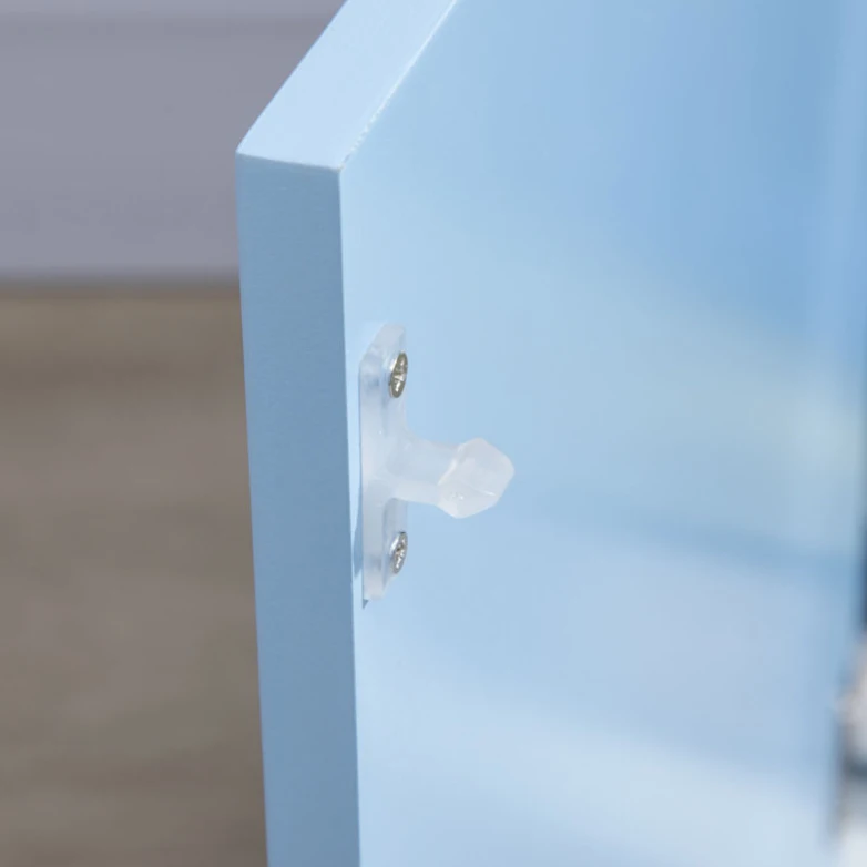 Factory direct Blue Painting MDF Children Nursery Kids Bookcase with Two Door Cabinet for Boys