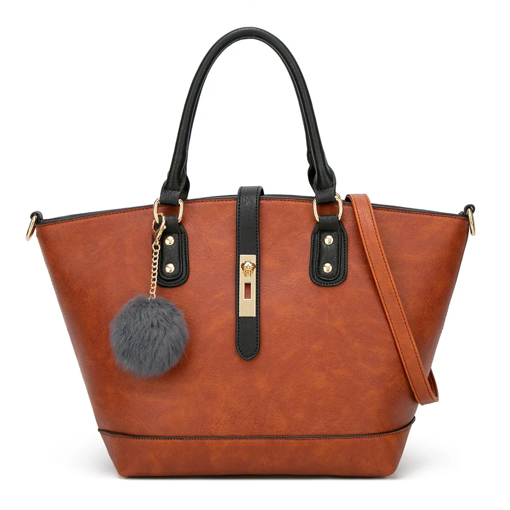 2020 Wholesale Lady Bag Faux  Leather Handbags with leather strap closure uk