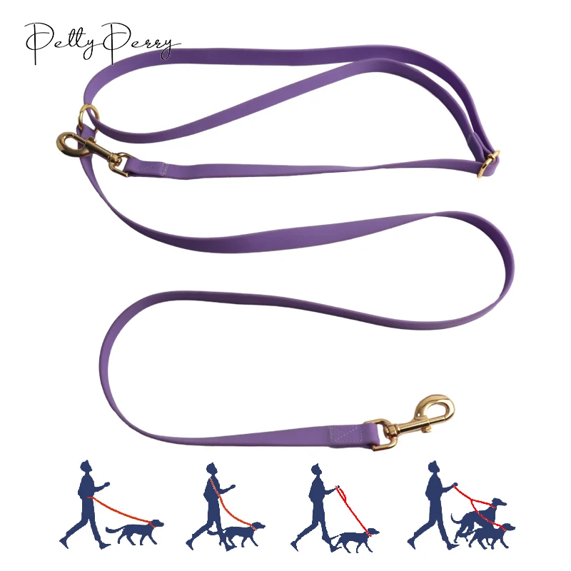 Luxury Custom Training Leash Pvc Dog Leash Set To Tie To The Waist Buckle Metal Hands Free Dog Leash