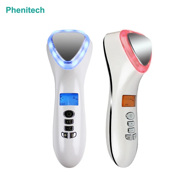 Anti-aging Anions Ion Import Vibration Massager Remover  Hot and Cooling Skin Firming Care Facial Moisturizer Tightening