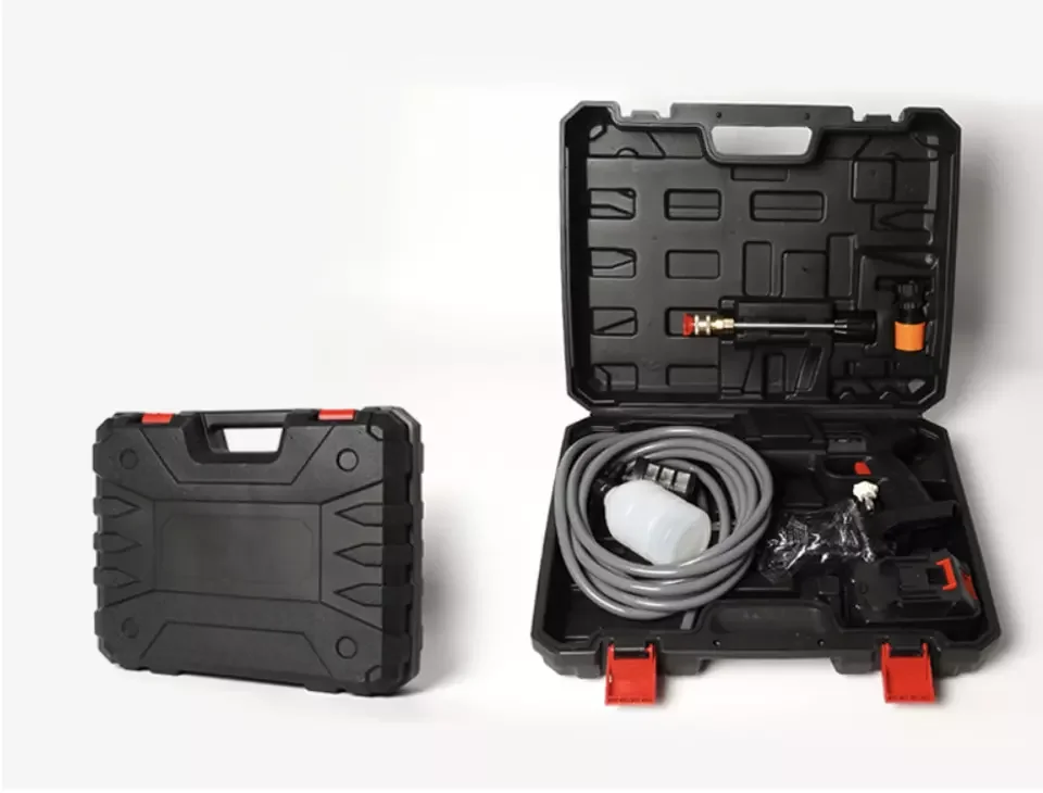 MRD Portable Powerful High Pressure 24v 48v Lithium Cordless Wireless Car Wash Water Jet Foam Gun Car Washer