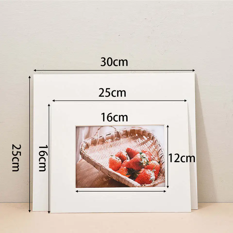 Hot Sales Wall Home Decor 27x35cm White Picture Mats Photos Frame Mat