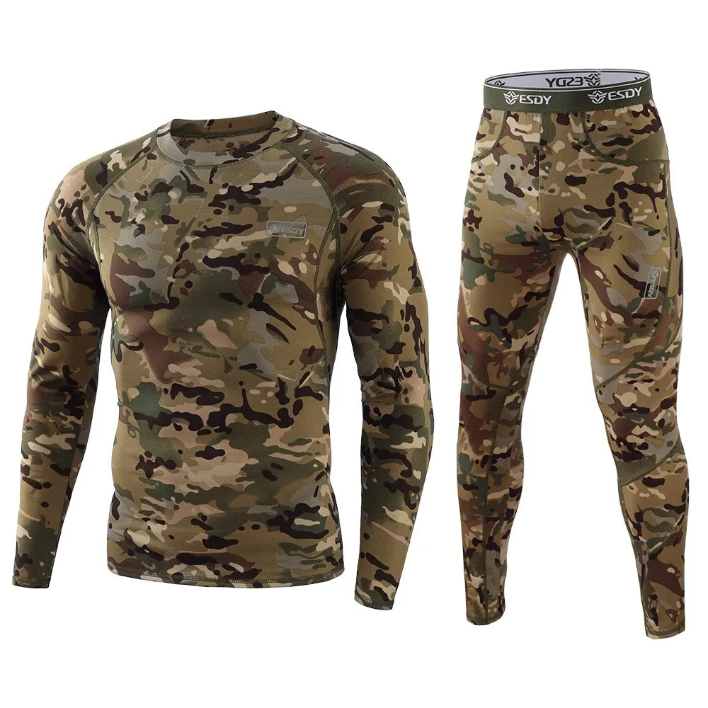 Aoyema Tactical Outdoor New Camouflage Thermal Underwear Woven Standard Adults Waist Breathable Men Underwear Cotton Boxer