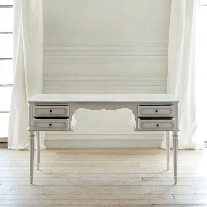 High quality French antique smart wooden Home Office reception study vanity desk