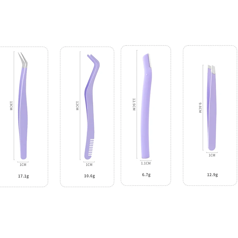 Reusable Black Eco-Friendly Folding Micro Blading Kit Mini Eyebrow Blade Shaver Shaper Razor Trimmer Kit 2025 With Travel Case