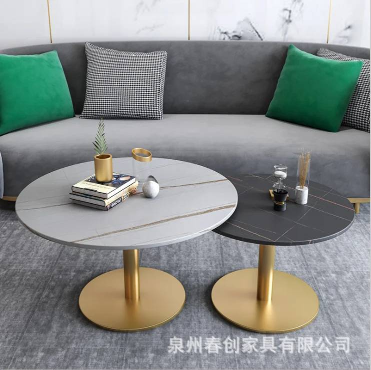 Italian light luxury rock plate dining table family small family multi-person dining table restaurant rectangular iron