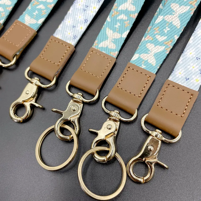 Hot selling Eco-friendly promotional heat transfer sublimation print polyester neck strap lanyard in full colors printing