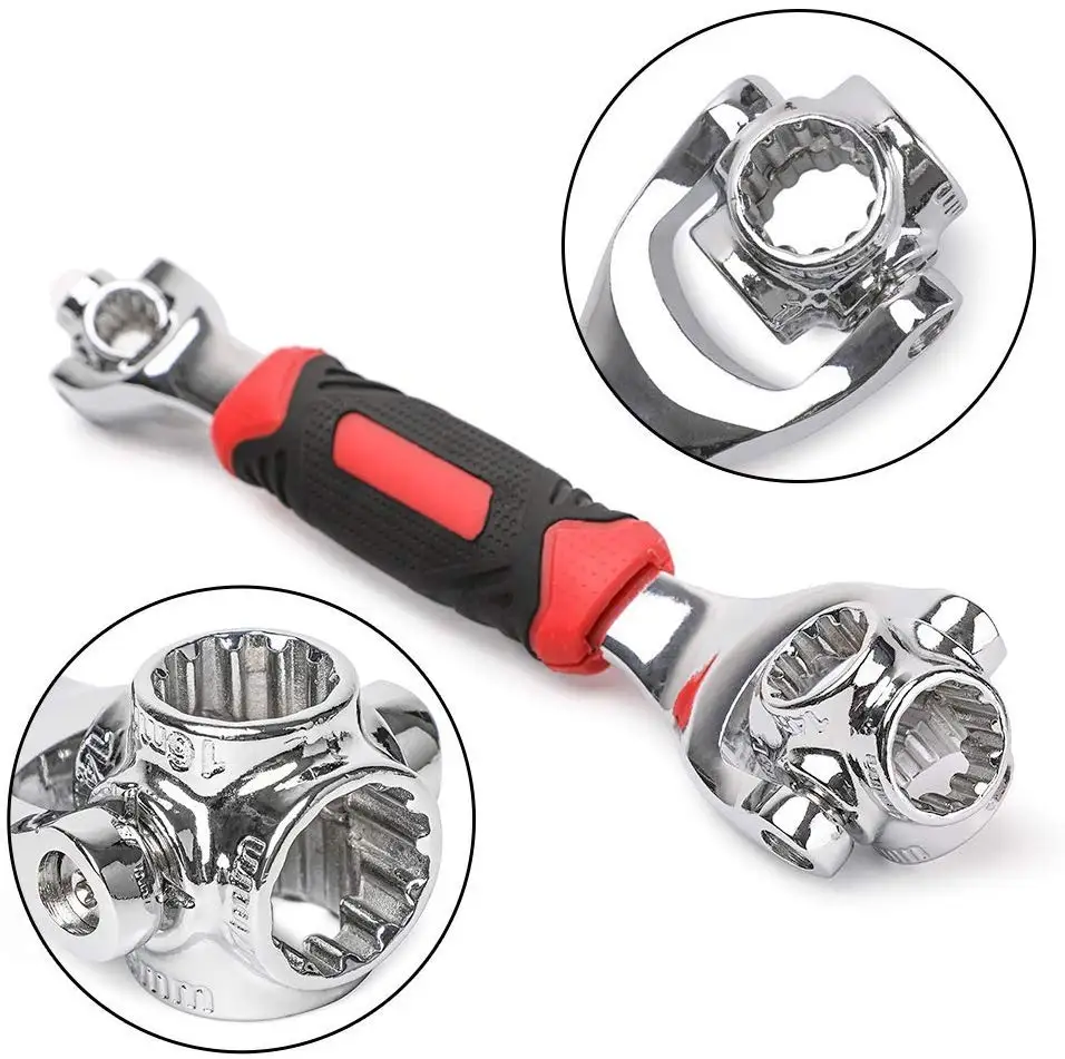 48 in 1 Tiger Socket Wrench with 360 Degree Rotating Head for Home and Car Repair