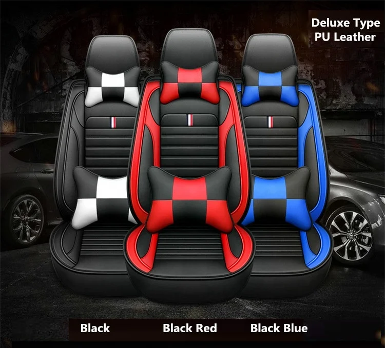 New Hot Sale Car Seats Cover Manufacture PVC Leather Car Seat Covers for 5 Seats Four Seasons Using