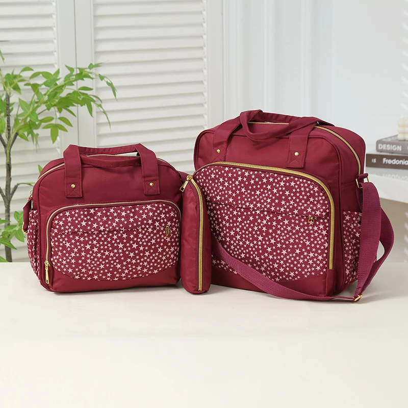 3 pcs Large Capacity Mommy Handbag Tote Set Waterproof Diaper Bag for Mommy Breastmilk Insulation Pocket Diaper Bags Baby Nappy