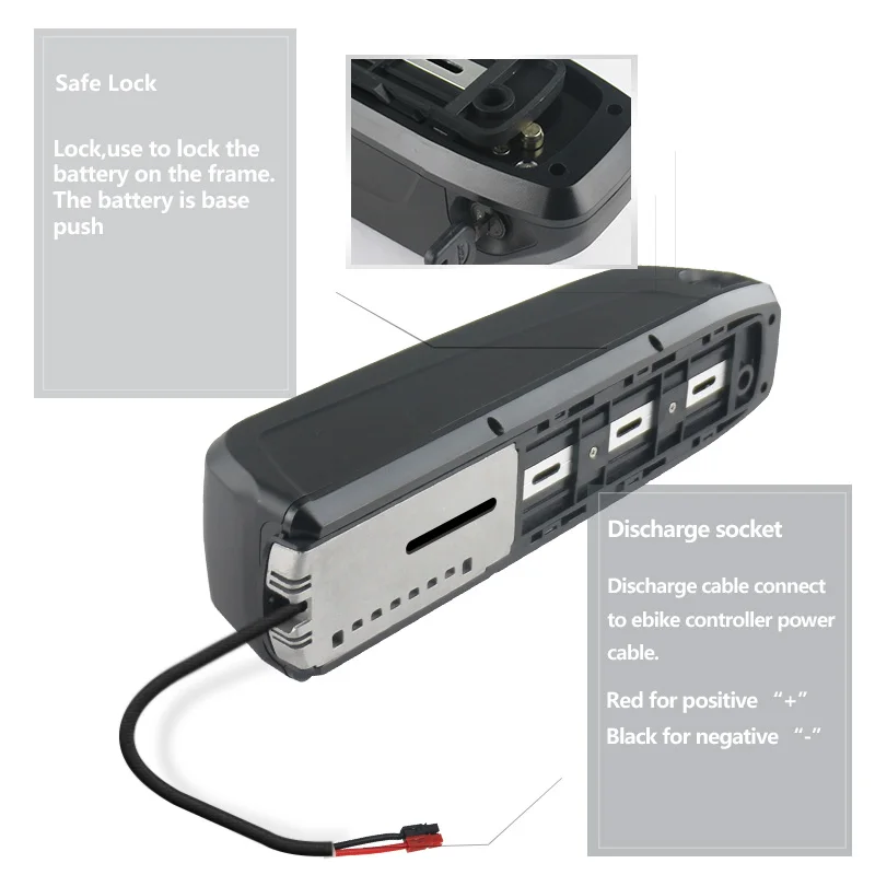 Haliong Pro 36V 13AH 15AH 48V 12AH 14.4AH S039 Down Tube Electric Bike Rechargeable Lithium Battery with Charger and BMS 24V 52V