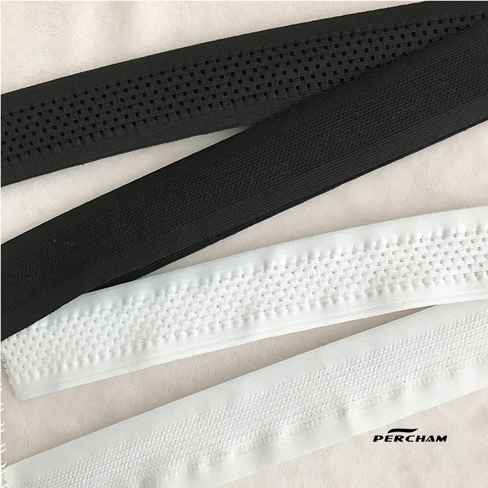 Width 40mm Two layers elastic webbing breathable sports shorts waistband mesh belt bands