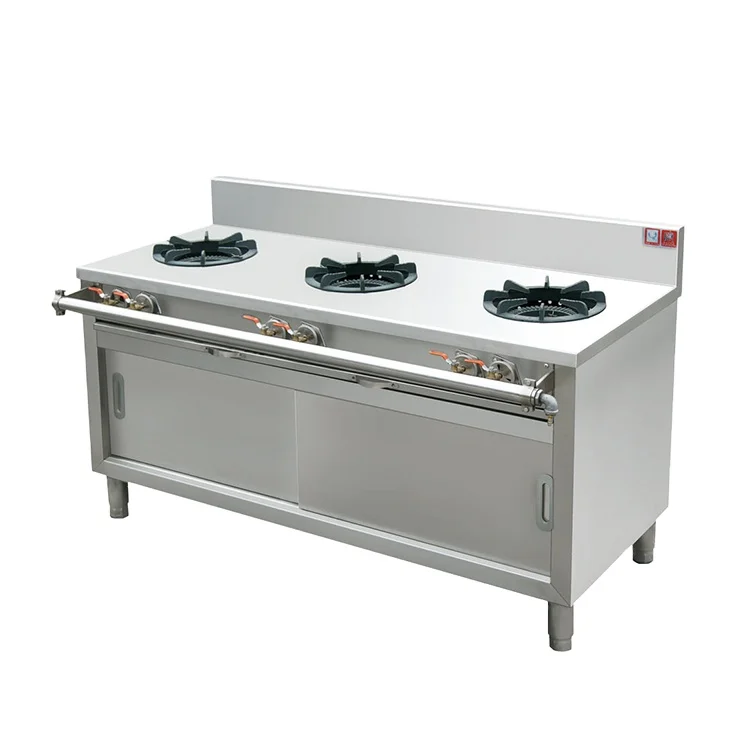 Коммерческий китайский оптовый корейский газовый вок с 3 горелками для приготовления пищи нижней полкой