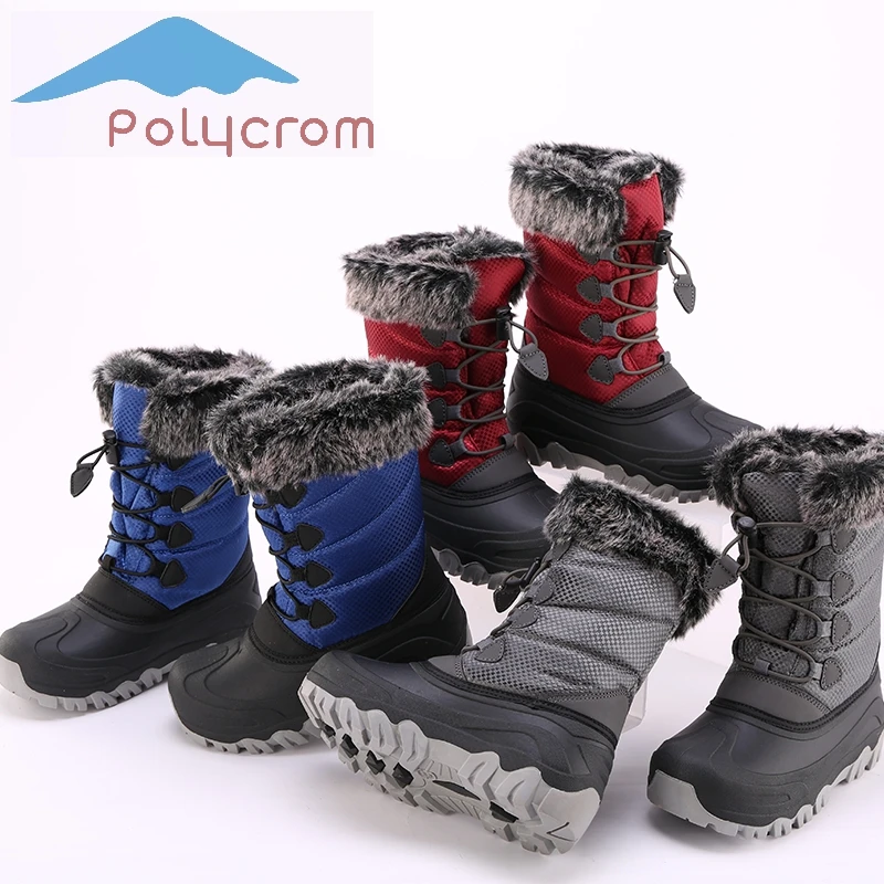
Low MOQ Winter Outdoor Thermal Hiking Anti-Slip Boots For Unisex Hiking In Snow 