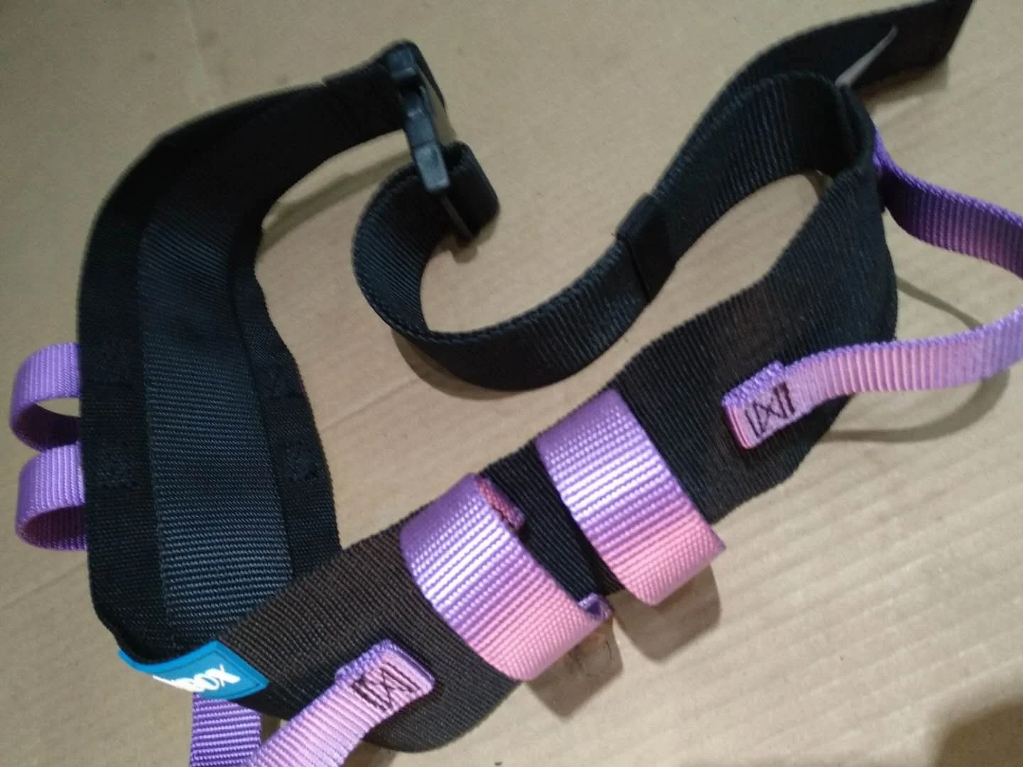 
Medical Nursing Walking Assist Aid Gait Belt Transfer Walking Belt with purple handles 