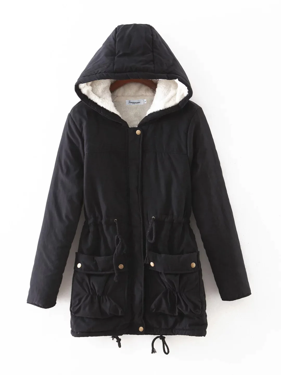  Модная трендовая уличная одежда женская зимняя куртка большого размера с длинным меховым воротником