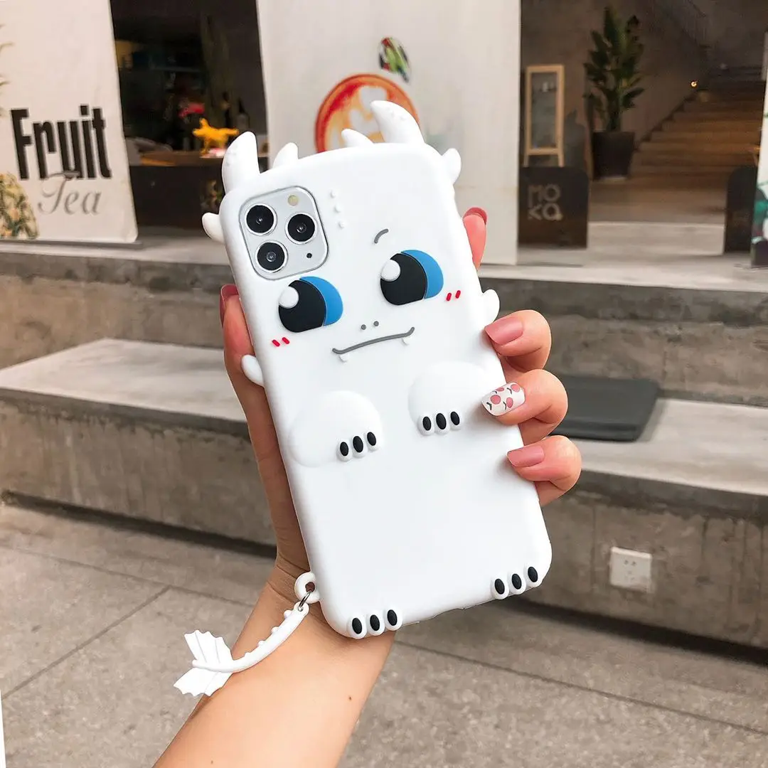 Cartoon Dragon Soft Silicone Case For iPhone 13 12 11 pro max 6 7 8 Plus Phone case cover For iPhone X XR XS MAX
